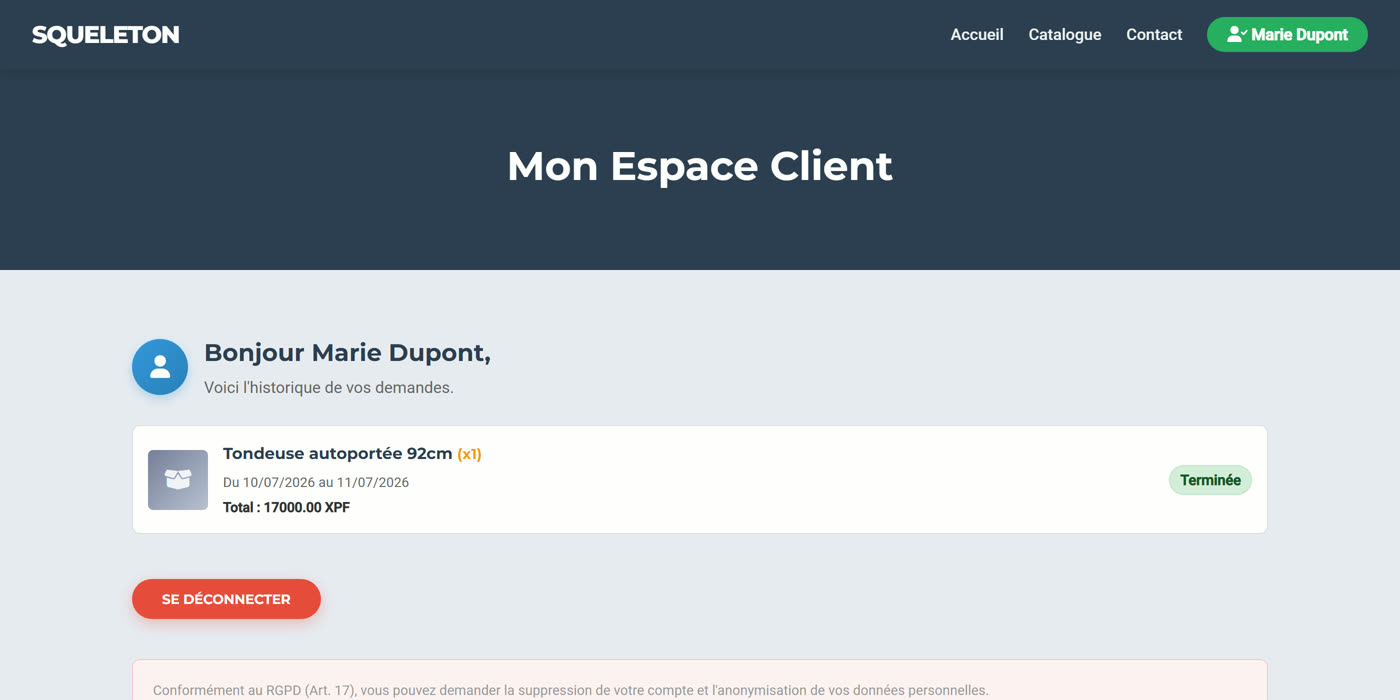 A personal account, or a company account