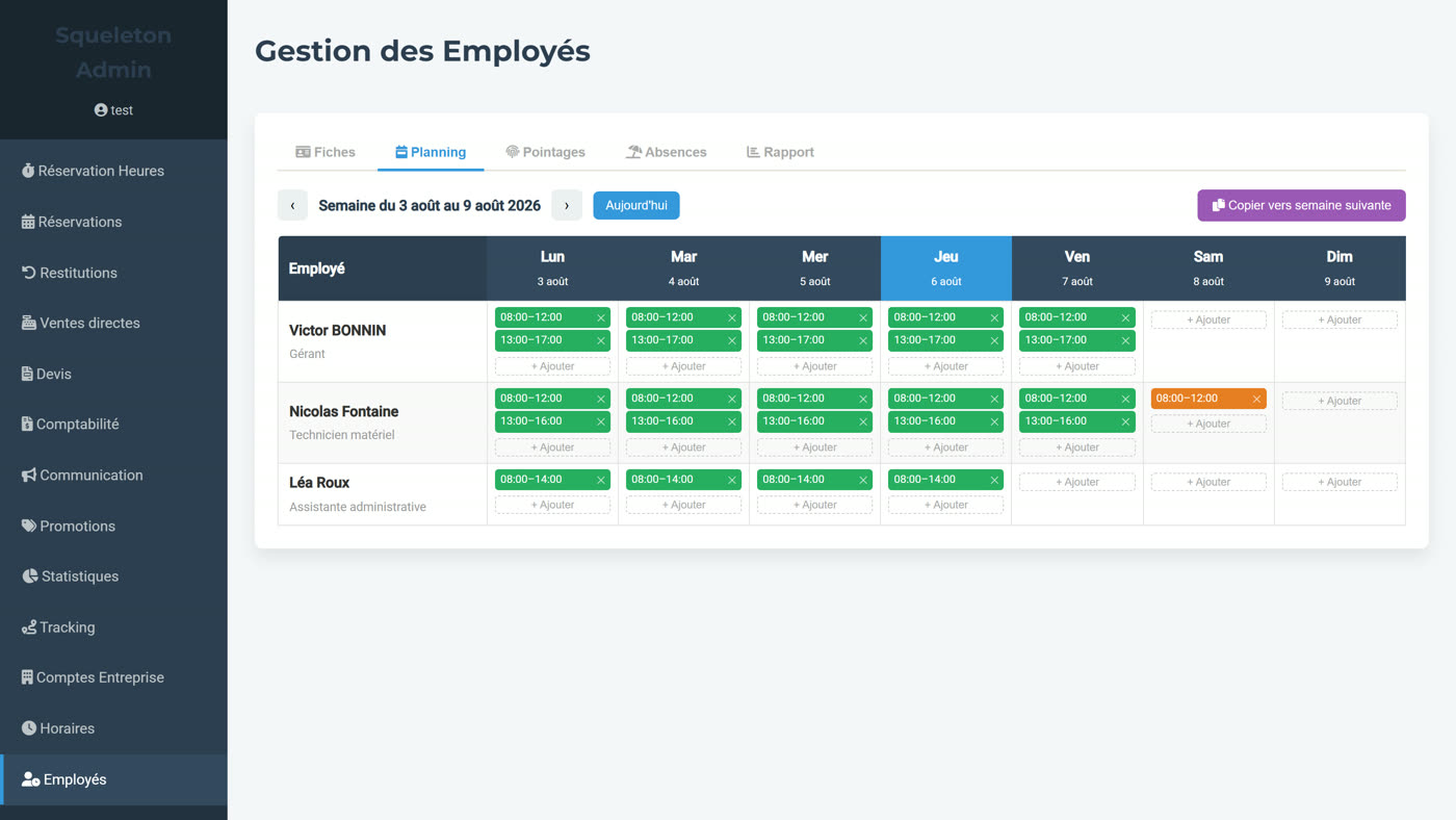 An HR module built for a field team